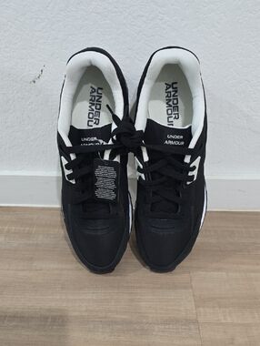 Under Armour Men’s Black & White Low-Top Sneakers